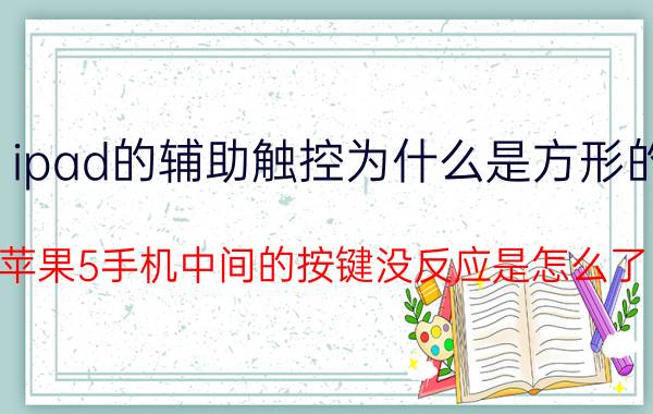 ipad的辅助触控为什么是方形的 苹果5手机中间的按键没反应是怎么了？